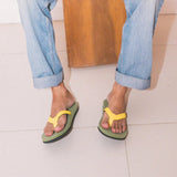 Men's ESSNTLS Flip Flops Olive/Honey