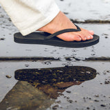 Women's Flip Flops - Black - Indosole