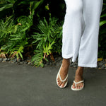 Women's Flip Flops Sneaker Sole - Sea Salt/Sea Salt Sole - Indosole